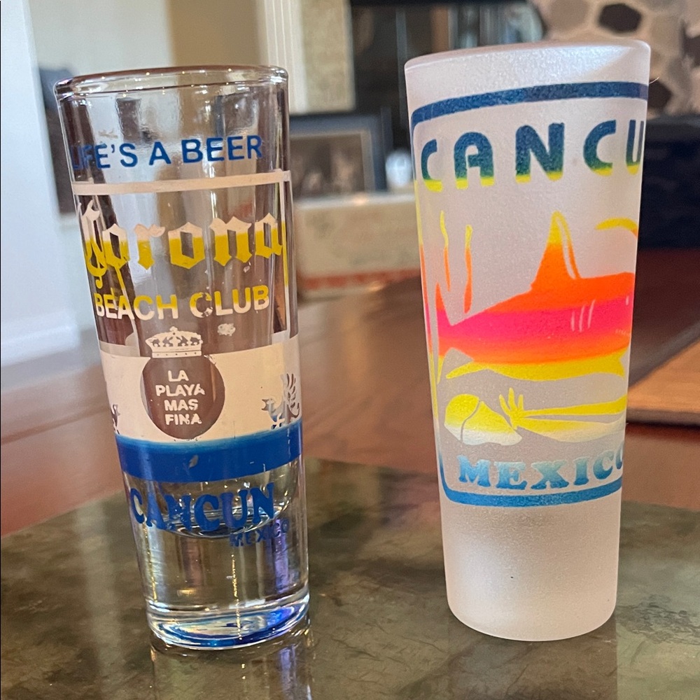 Corona and Cancun Shot Glass Set